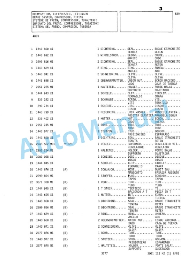 Komatsu 55C Wheel Loader Parts Manual 3091111M2-4