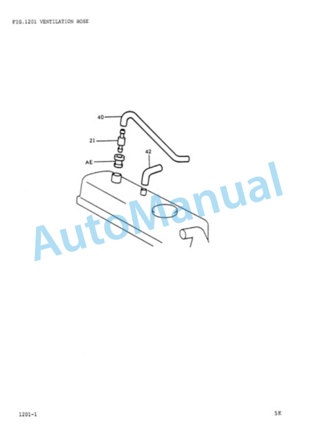 Komatsu 5K Gasoline Engine Parts Manual PGA5K00-01-2