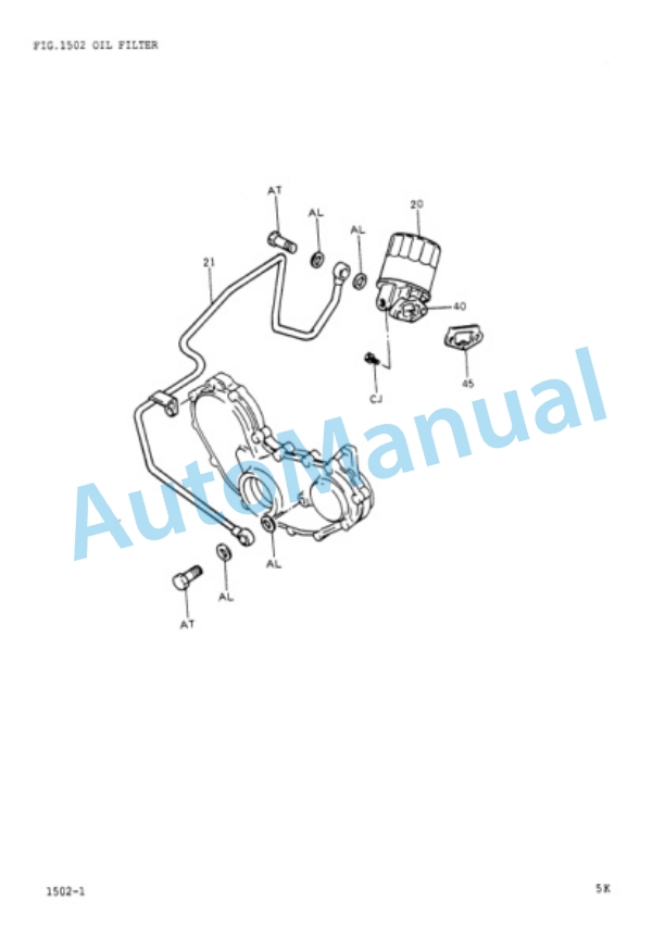 Komatsu 5K Gasoline Engine Parts Manual PGA5K00-01-3