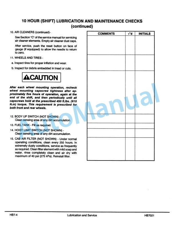 Komatsu 685E Dump Truck Operator Handbook DG674-5