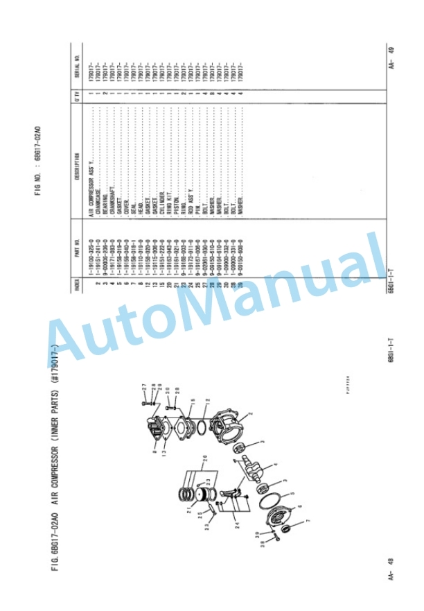 Komatsu 6BG1-1-T Engine Parts Manual PM324-4