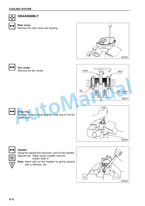 Komatsu 6BG1, 6BG1T Diesel Engine Shop Manual 6BG1T-BE2-4