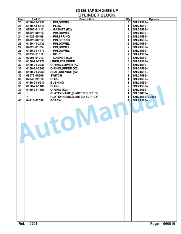 Komatsu 6D125-1AF Engine Parts Manual-2