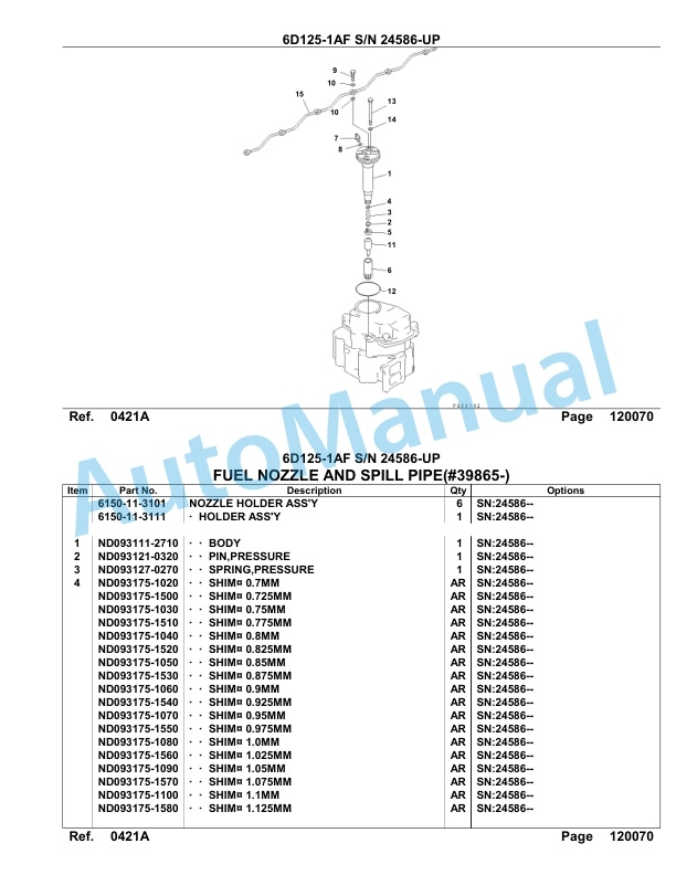 Komatsu 6D125-1AF Engine Parts Manual-4