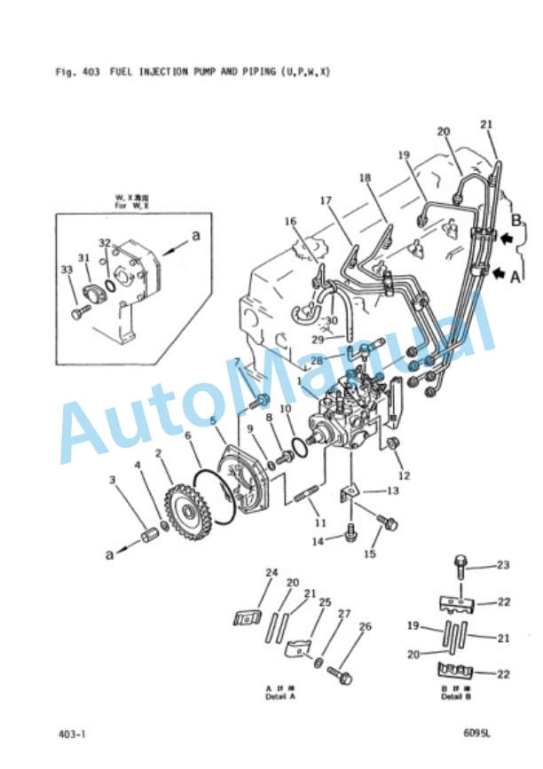 Komatsu 6D95L Diesel Engine Parts Manual 6D95L-PNE7-3
