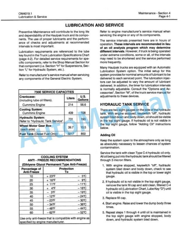 Komatsu 730E Dump Truck Operation and Maintenance Manual DG756-4