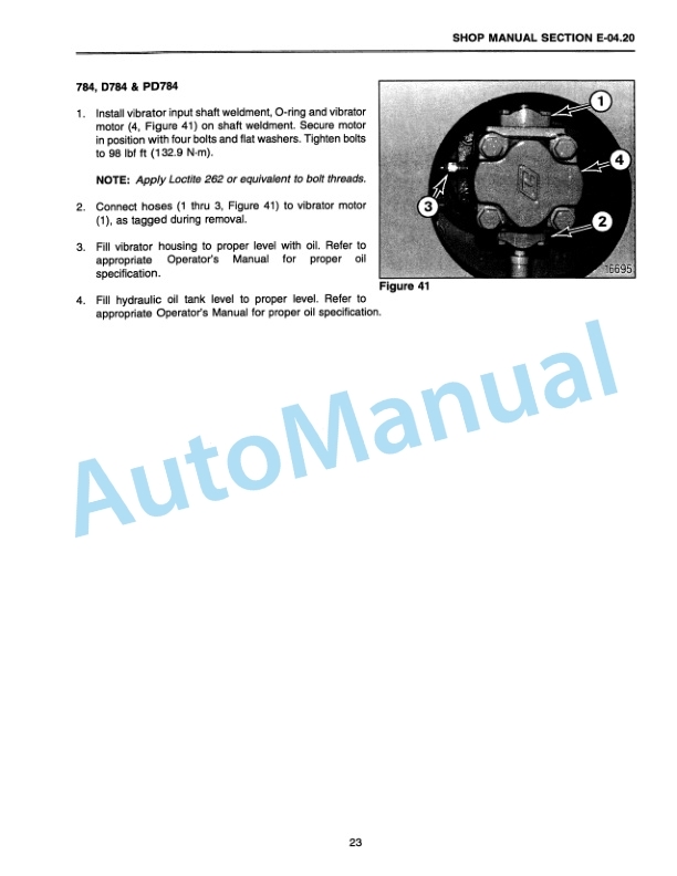 Komatsu 784, D784, PD784 Roller Shop Manual SMR-784-3