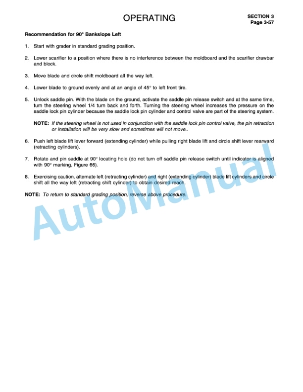Komatsu 830, 850, 870 Motor Grader Operation and Maintenance Manual CEAMG58101-3