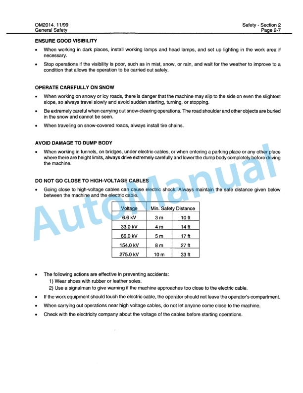 Komatsu 830E-8 Dump Truck Operation and Maintenance Manual DG733-2