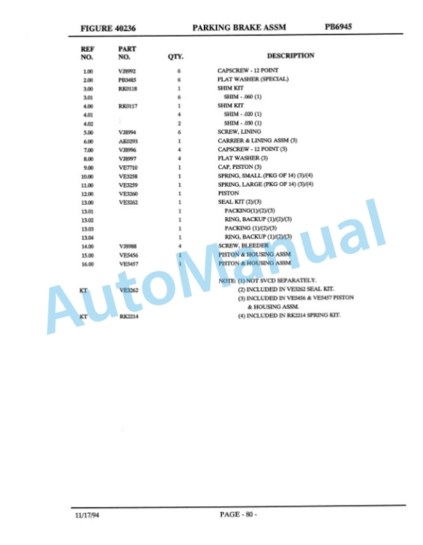 Komatsu 830E Haulpack Truck Parts Manual DH612BS-2