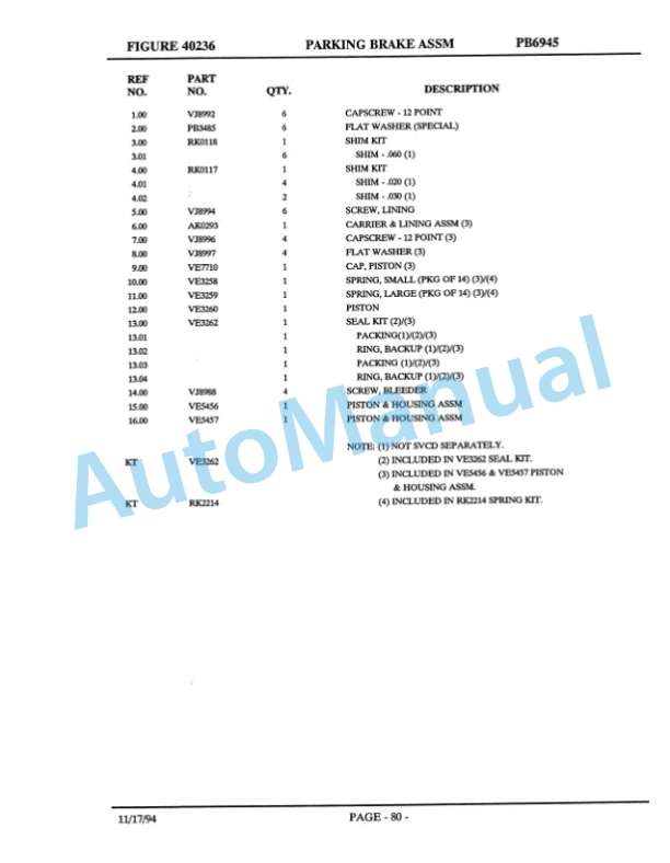 Komatsu 830E Haulpack Truck Parts Manual DH612BT-2