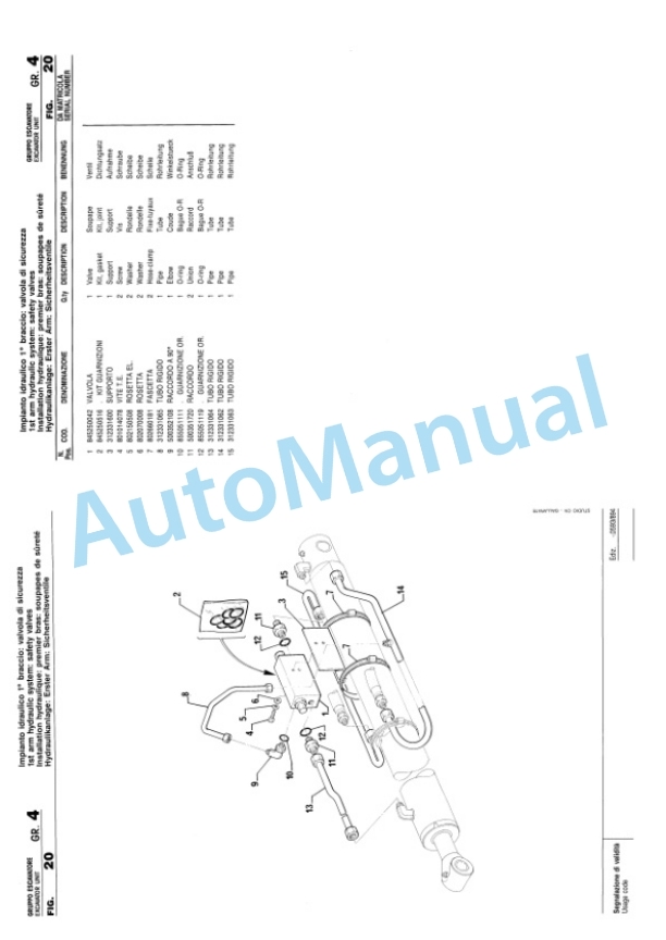 Komatsu 894, 898 High Flow Backhoe Loader Parts Manual PR4L89410-5