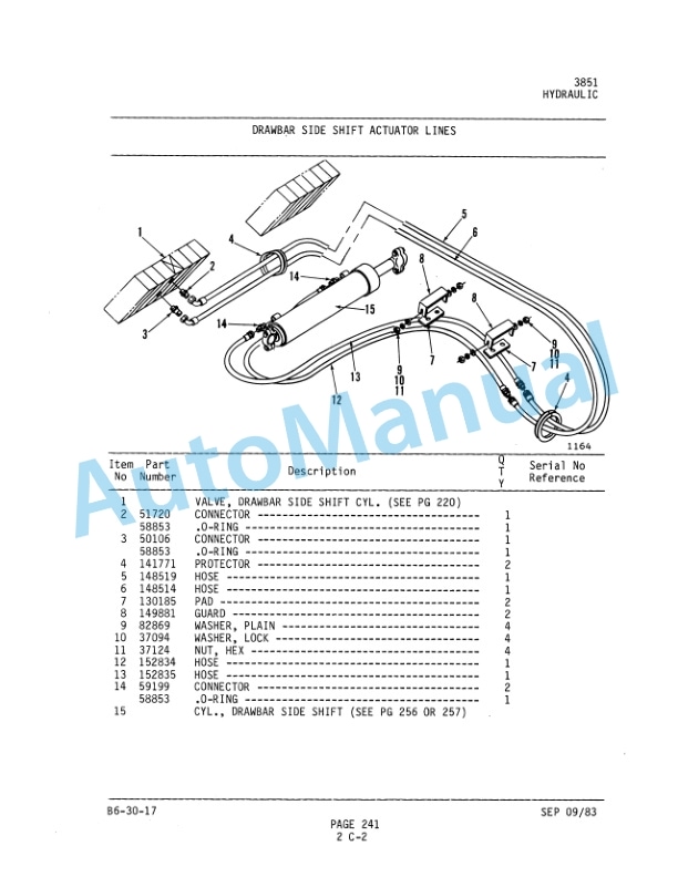 Komatsu A500 Motor Grader Parts Manual 3851R2-4