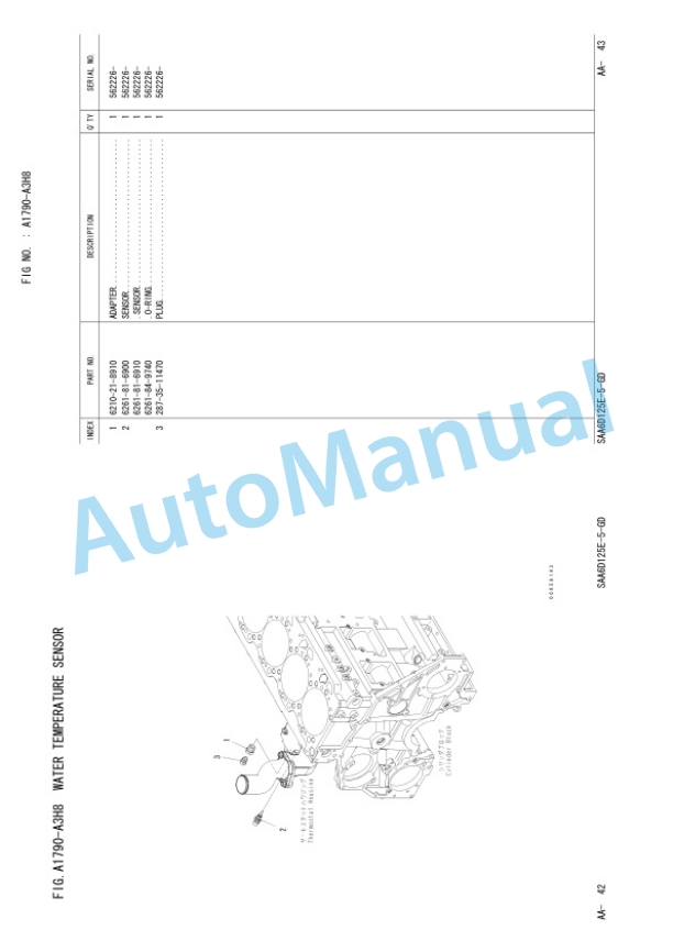 Komatsu A6D125E-GD-5-D1 Parts Manual FEN00317-01-3