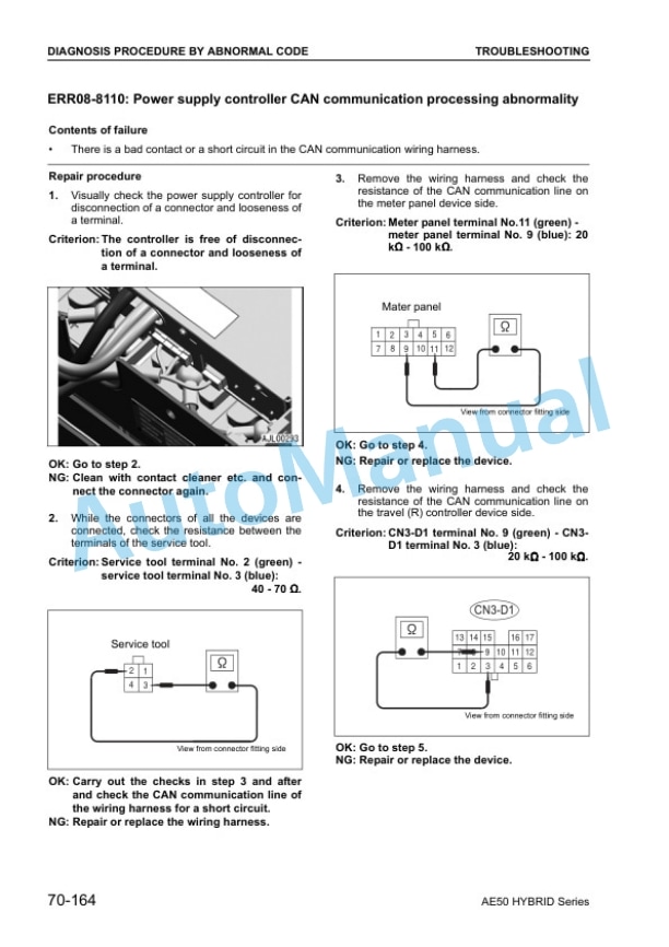 Komatsu AE50 Hybrid Series Electric Lift Truck Shop Manual BHA12E1-03-5