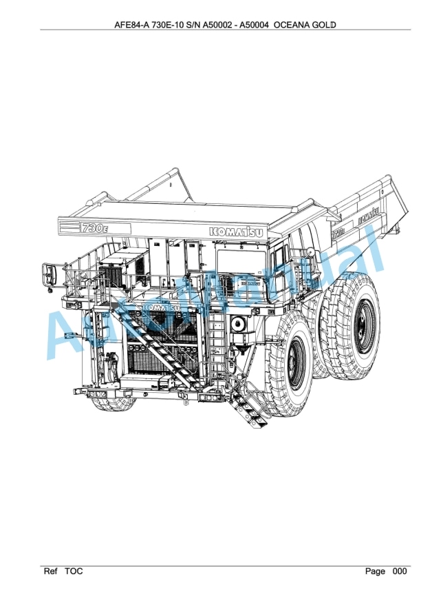 Komatsu AFE84-A, 730E-10 Parts Manual