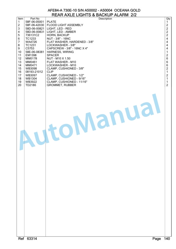 Komatsu AFE84-A, 730E-10 Parts Manual-2