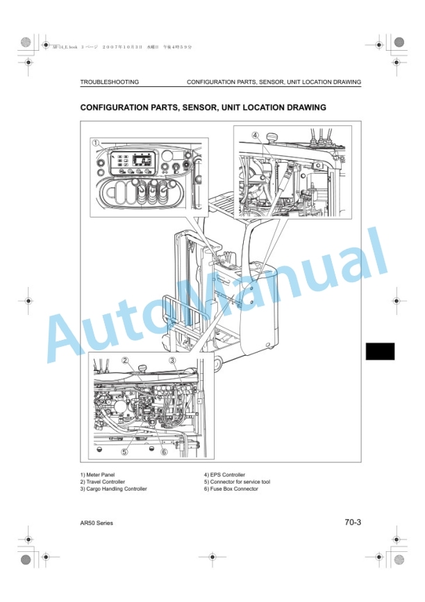 Komatsu AR50 Series Electric Reach Truck Shop Manual BRA14E1-02-4