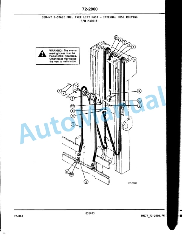 Komatsu AXM, BXM Electric Forklift Truck Parts Manual PM177-5