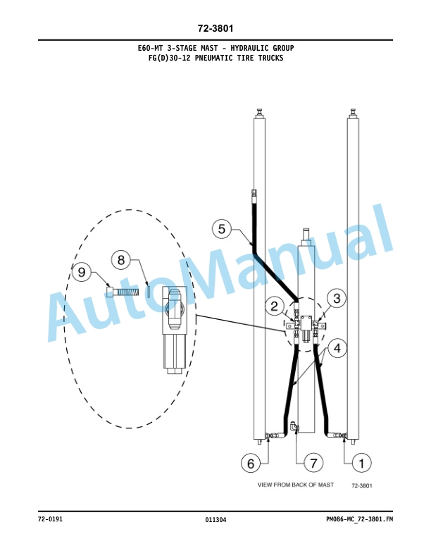 Komatsu BX-12 Series Forklift Truck Parts Manual PM086-MC-1-5