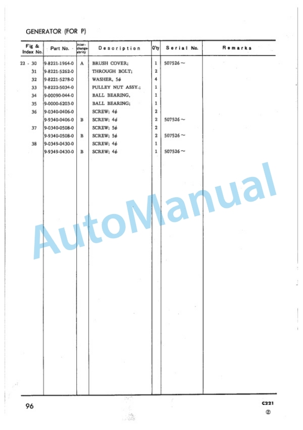 Komatsu C221 Diesel Engine Parts Manual C221-PE2-1-5