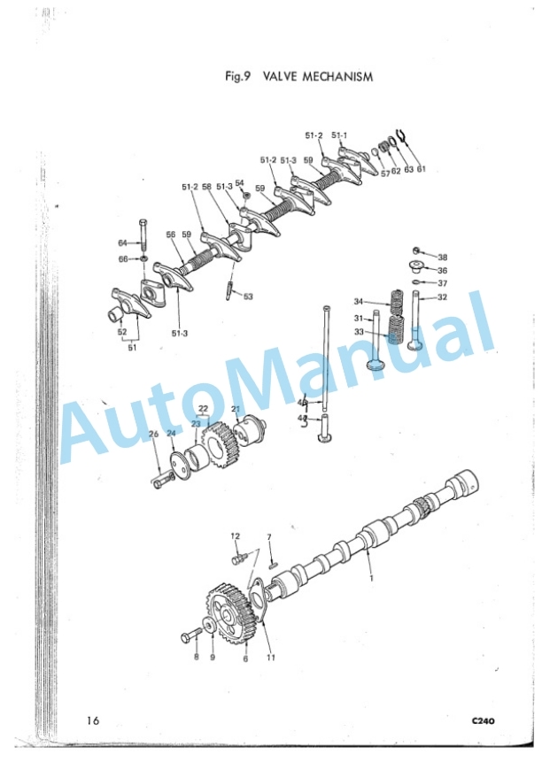 Komatsu C240 Diesel Engine Parts Manual C240-PE3-3