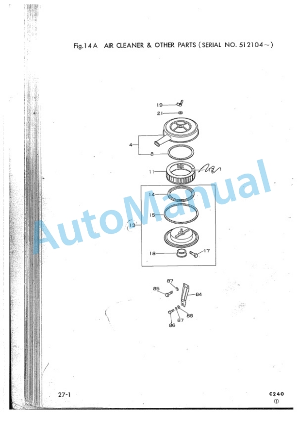 Komatsu C240 Diesel Engine Parts Manual C240-PE3-4