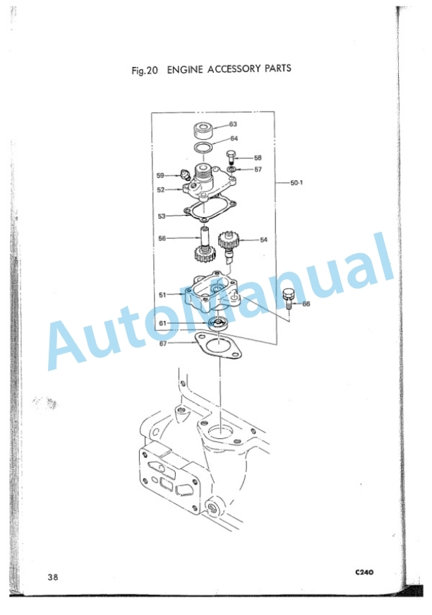 Komatsu C240 Diesel Engine Parts Manual C240-PE3-5