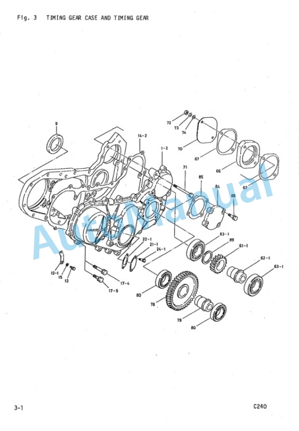 Komatsu C240 Diesel Engine Parts Manual C240PKF-PNE7-2