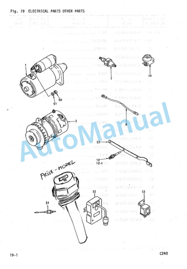 Komatsu C240 Diesel Engine Parts Manual C240PKF-PNE7-4