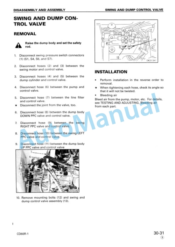 Komatsu CD60R-1 Crawler Carrier Shop Manual SEBM019903-5