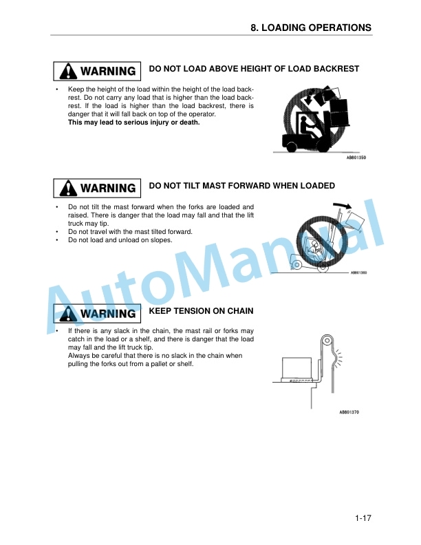 Komatsu CX Forklift Truck Operation and Maintenance Manual OM049-1-2