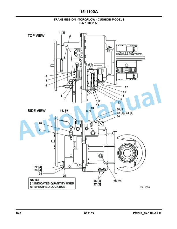 Komatsu CX20 Forklift Truck Parts Manual PM208-3
