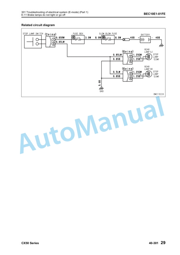 Komatsu CX50 Series Forklift Truck Shop Manual BEC10E1-01-4