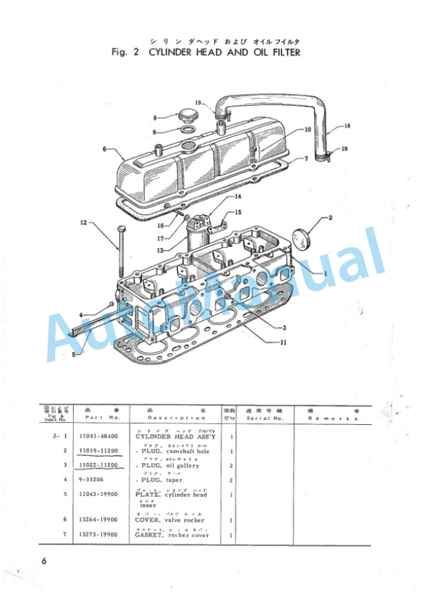 Komatsu D11PU.40 Gasoline Engine Parts Manual D11PU.40-PE1-2