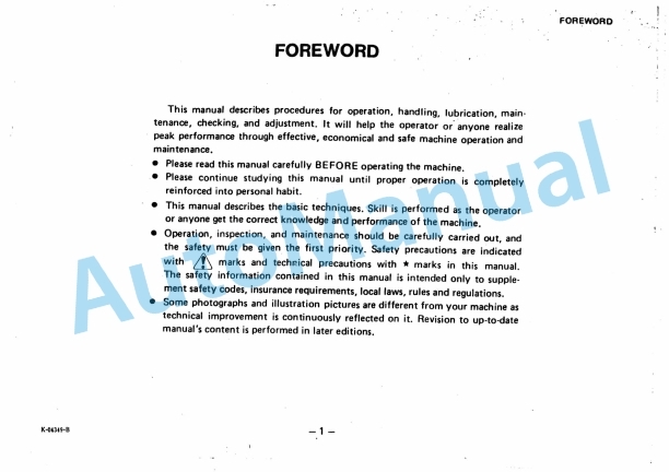 Komatsu D155A-1 Operation and Maintenance Manual SEAM175A07