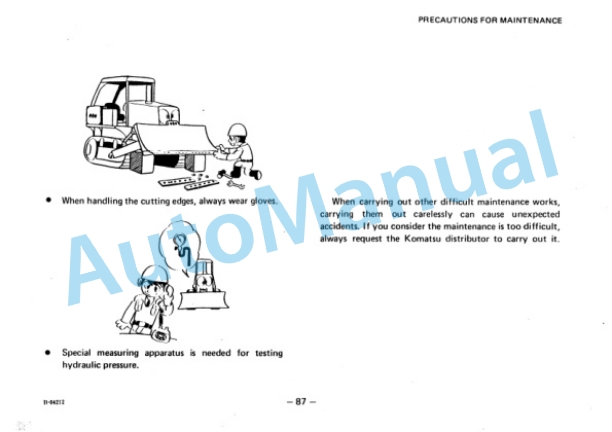 Komatsu D155A-1 Operation and Maintenance Manual SEAM175A07-4