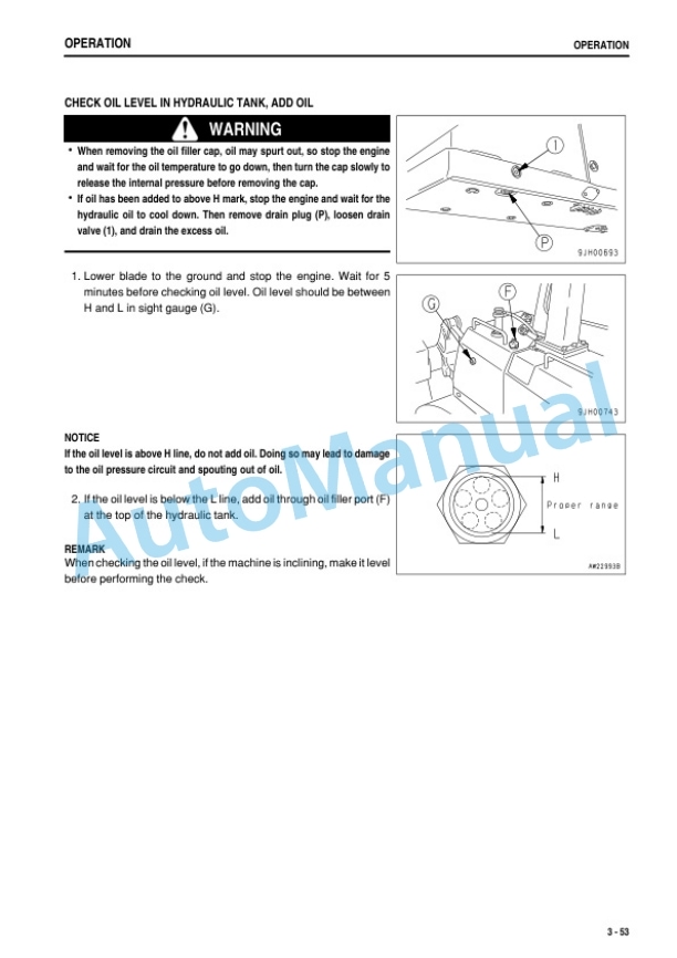 Komatsu D155A-5 Bull Dozer Operation and Maintenance Manual PEN00167-07-3