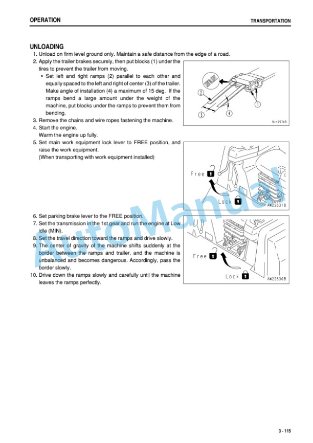 Komatsu D155A-5 Bull Dozer Operation and Maintenance Manual PEN00795-03-4