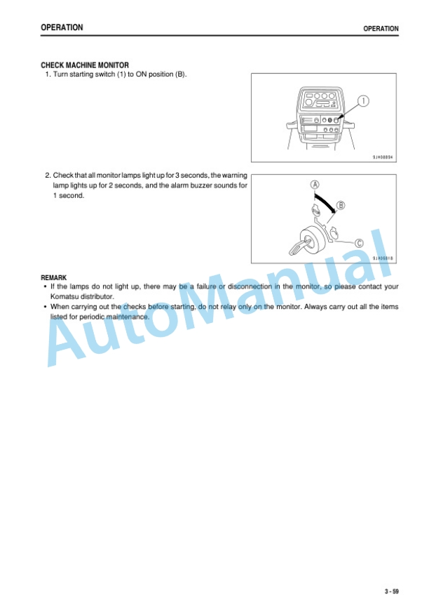 Komatsu D155A-5 Bull Dozer Operation and Maintenance Manual PEN01308-03-3