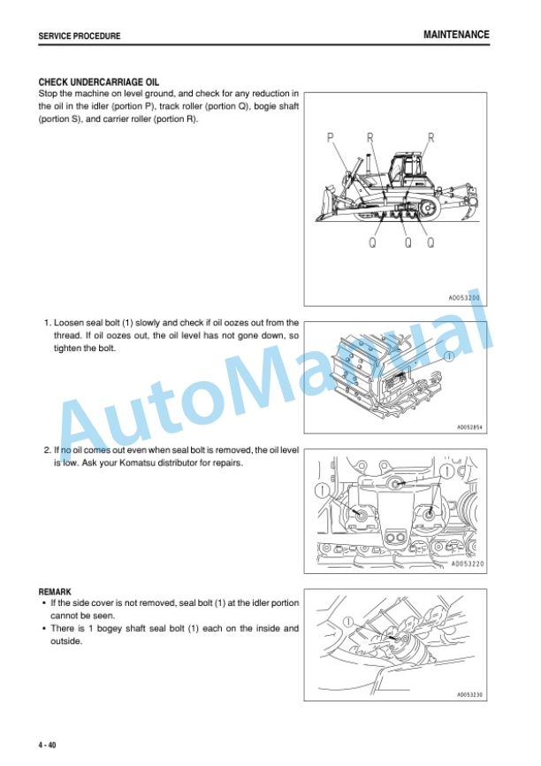 Komatsu D155A-5 Bull Dozer Operation and Maintenance Manual PEN01308-03-5