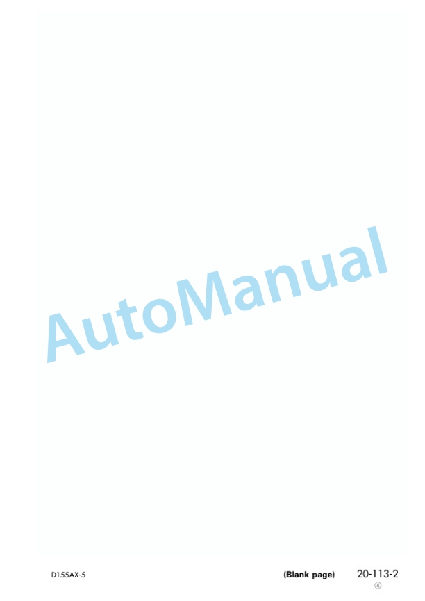 Komatsu D155AX-5 Bull Dozer Shop Manual SEBM016204-2