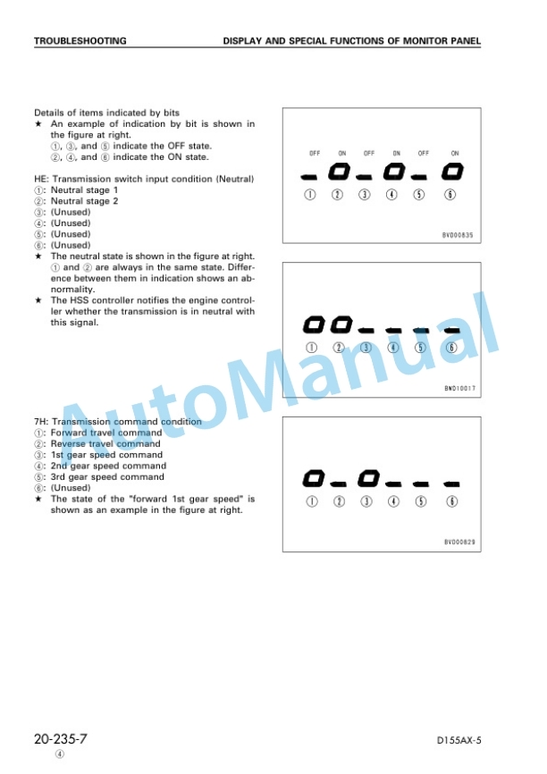 Komatsu D155AX-5 Bull Dozer Shop Manual SEBM016204-3