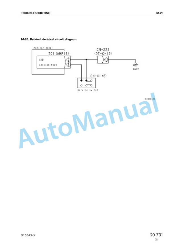 Komatsu D155AX-5 Bull Dozer Shop Manual SEBM016204-4