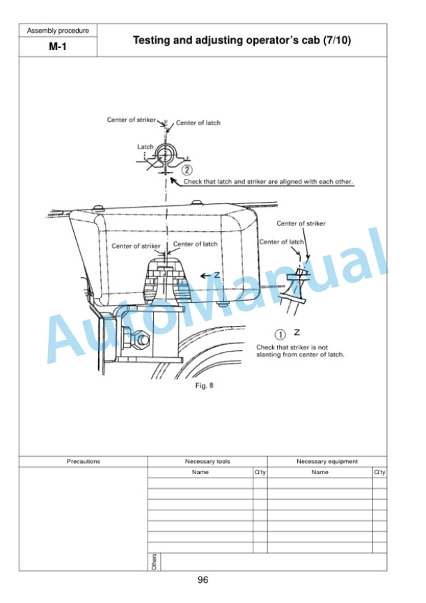Komatsu D155AX-6 Bull Dozer Field Assembly Instruction GEN00049-08-5