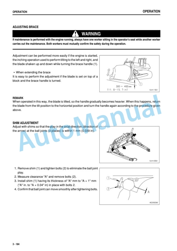 Komatsu D155AX-6 Bull Dozer Operation and Maintenance Manual PEN01487-07-4