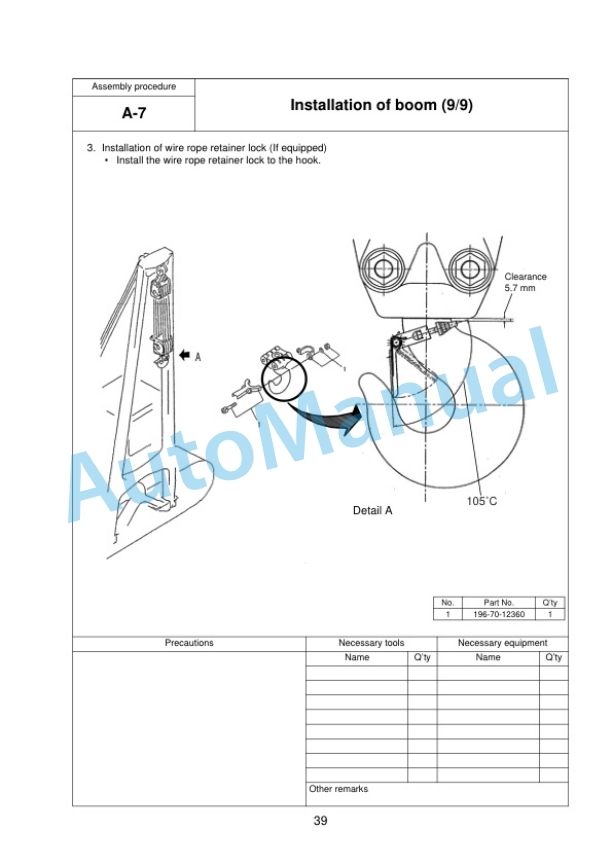 Komatsu D155C-1DA Pipelayer Field Assembly Instruction GEN00023-02-4