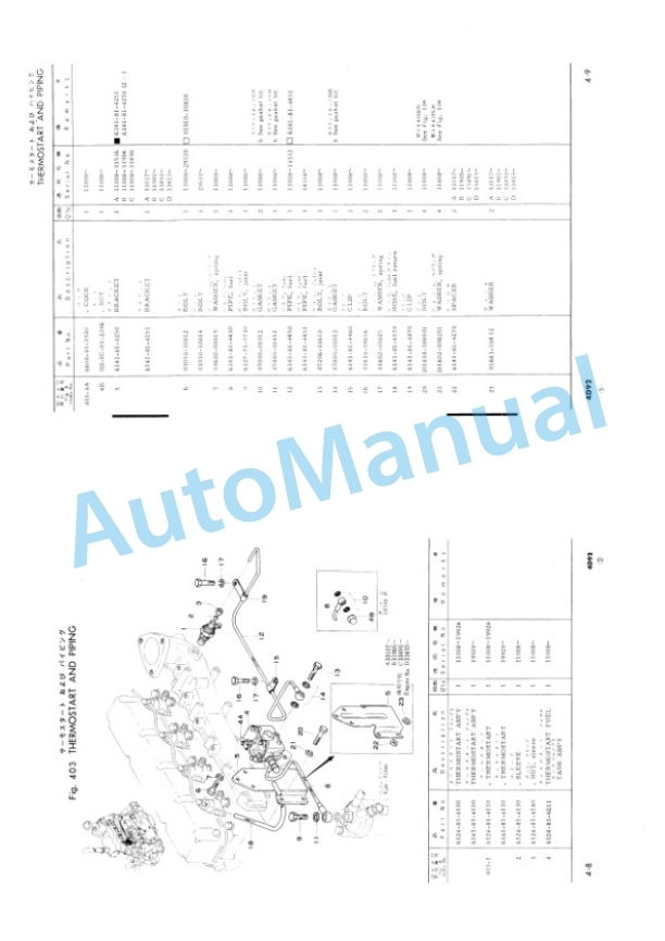 Komatsu D20S-3, D20Q-3, D21S-3, D21Q-3 Hydraulic Excavator Parts Manual D2021SQ3PE10-2