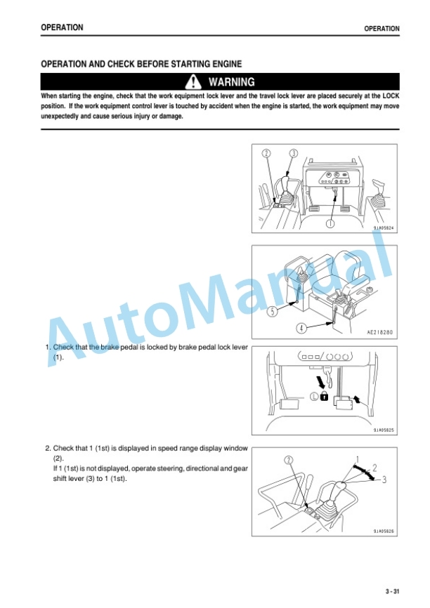 Komatsu D21A-8E0, D21P-8E0 Bull Dozer Operation and Maintenance Manual PEN00519-06-3