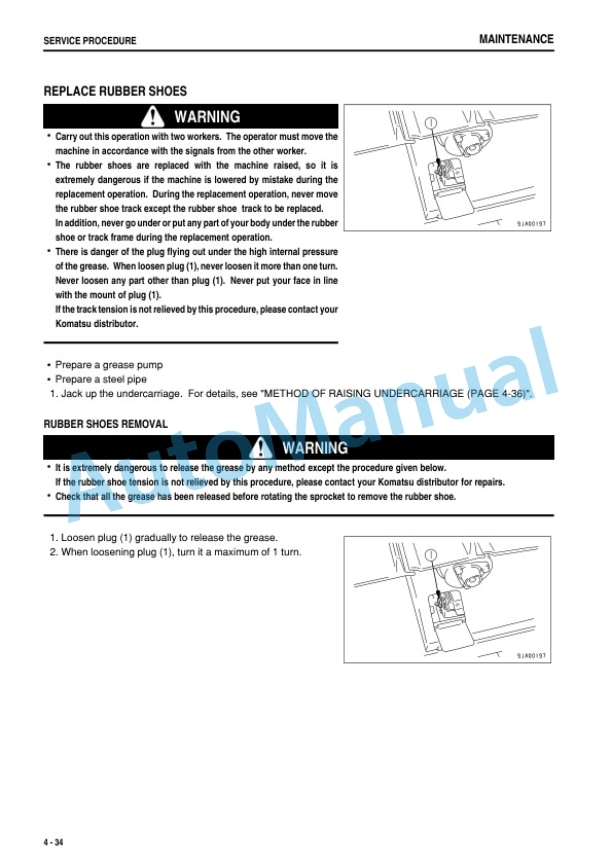 Komatsu D21A-8E0, D21P-8E0 Bull Dozer Operation and Maintenance Manual PEN00519-06-5